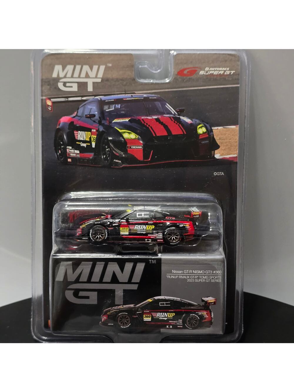 Nissan GTR NISMO GT3 Runup Rivaux Tomei Sports Mini GT 2023 Super GT #754 1:64
